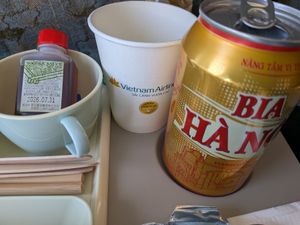 搭乗前、機内