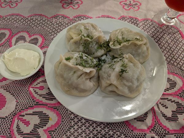 ベトナム・ハノイ「ベトナム・ダナン旅行」の写真：ロシア料理屋のでかい餃子みたいなのとケバ...