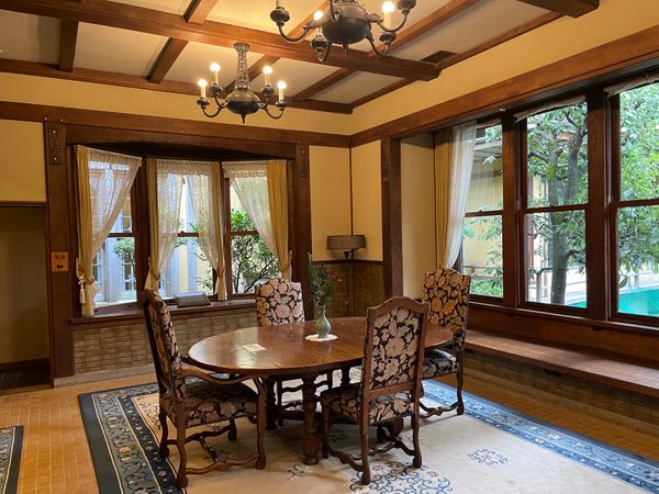 日本・伊豆「2025年・伊豆修善寺温泉」の写真：建物は和洋折衷の建築。思っていたよりも広...