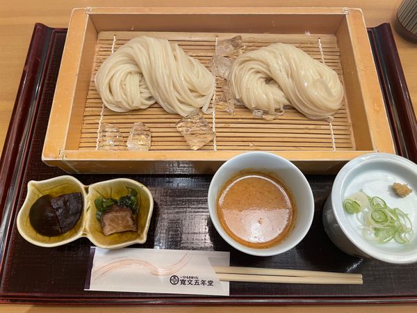 日本・角館「2025年・秋田・八郎潟・角館」の写真：〆のうどんは寛文五年堂の稲庭うどん。乾麺...