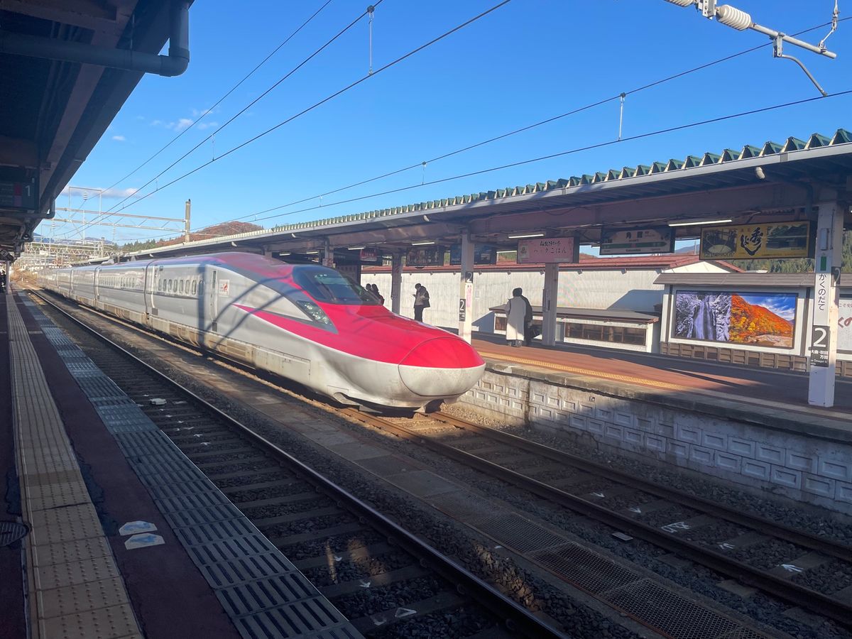 角館から新幹線で東京へ。天気に恵まれて楽しい旅行になりました。