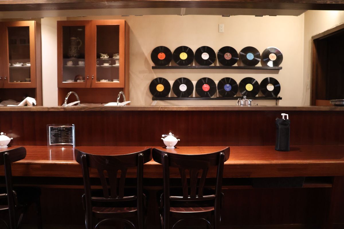 青柳家の中のカフェで一休み。