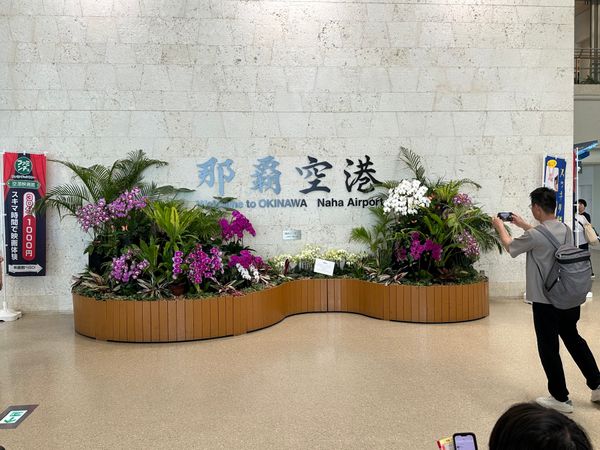 日本・沖縄県「那覇経由帰国」の写真：那覇空港
ラウンジでゴーヤまん、ポー玉、...
