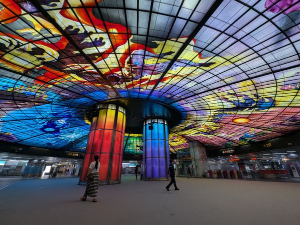 台湾・台北「台湾ロードトリップ」の写真：3日目後半
高雄へ移動。高雄駅、夕日の見...