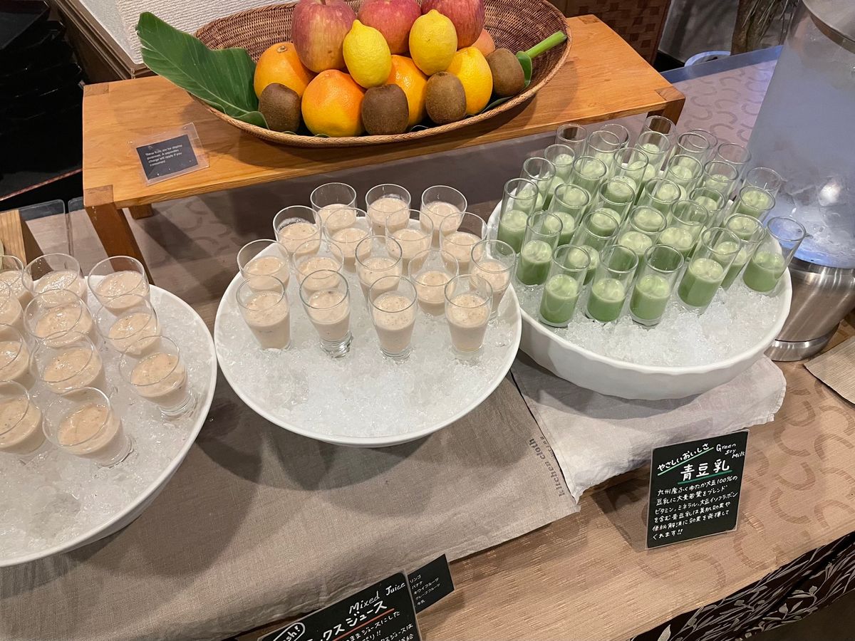 指宿温泉のホテルの朝食