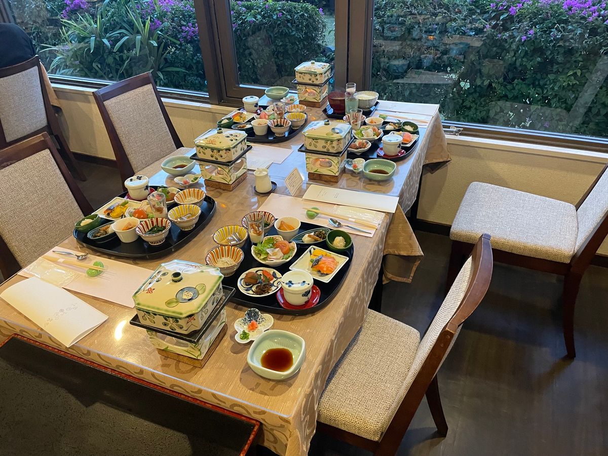 指宿温泉のホテルの朝食