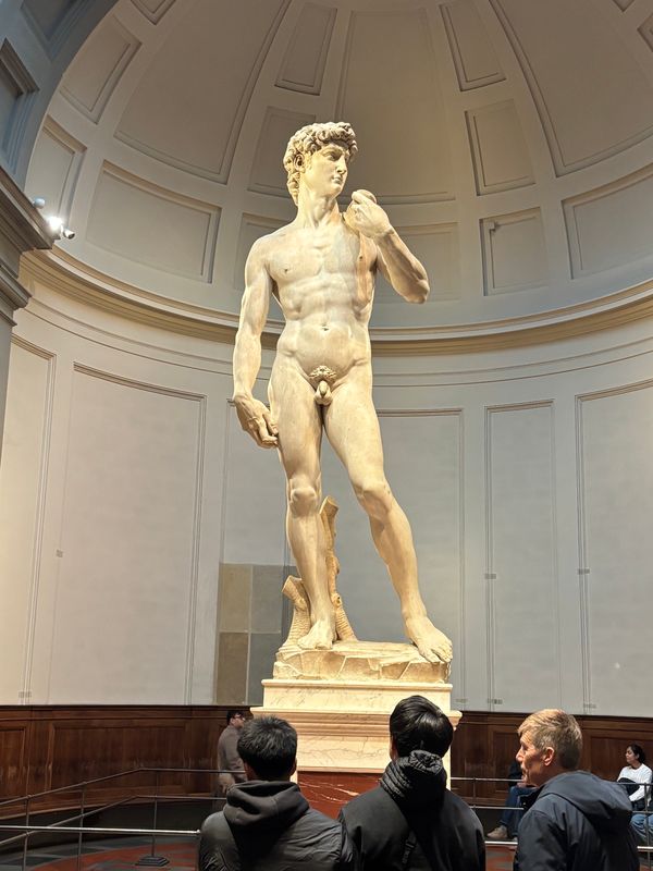 イタリア・フィレンツェ「イタリア旅行 ミラノ、トリノ、フィレンツェ、モデナ」の写真：フィレンツェ　アカデミア美術館
本物のダ...