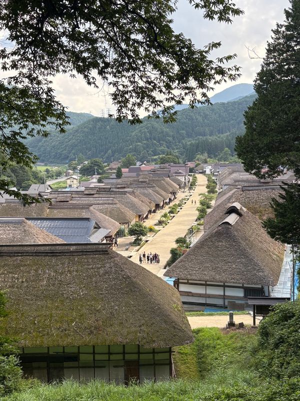 日本・福島県「夏休み旅行2025」の写真：①大内宿
②田季野
わっぱ飯おいしすぎ
...