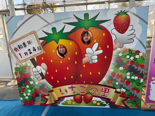 日本・栃木県「小山いちごの里でいちご狩りand佐野プレミアムアウトレット」の写真