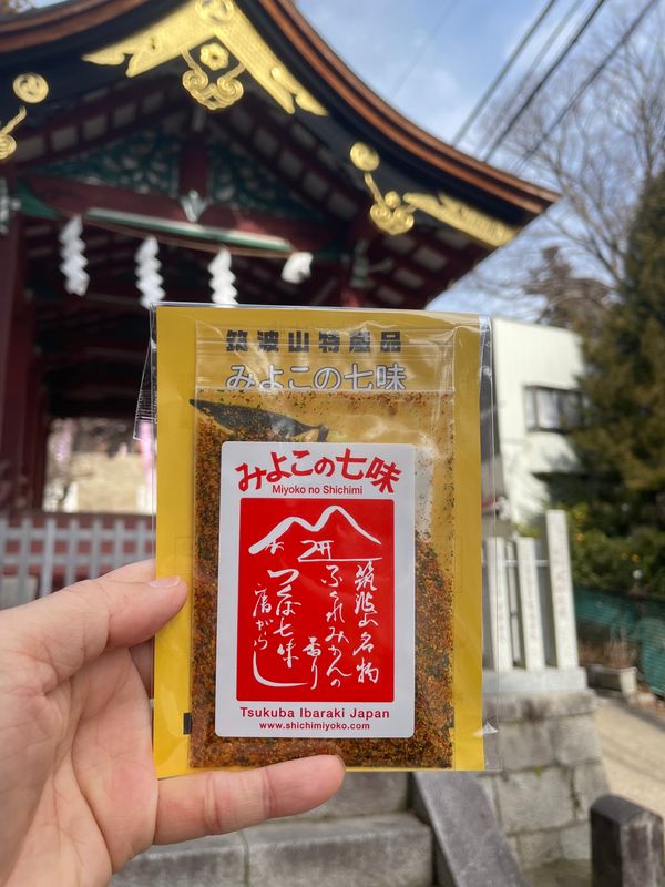 日本・茨城県「2026年・日本で一番低い百名山」の写真：筑波山の名物だと言うみかんの皮の入った七...