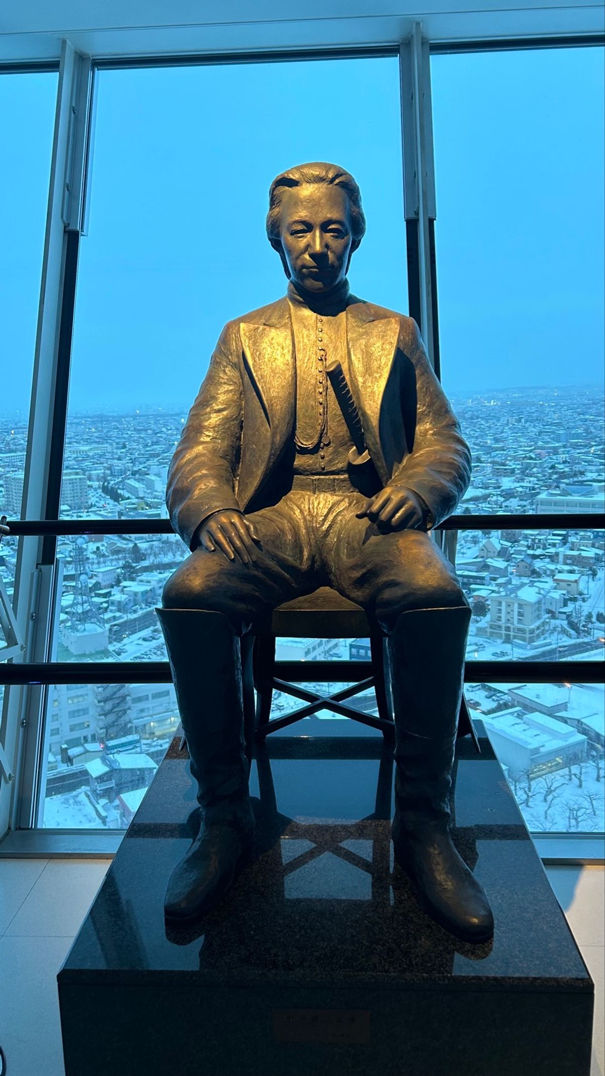 五稜郭タワーの、15分での景色の変化と、土方はん🍁