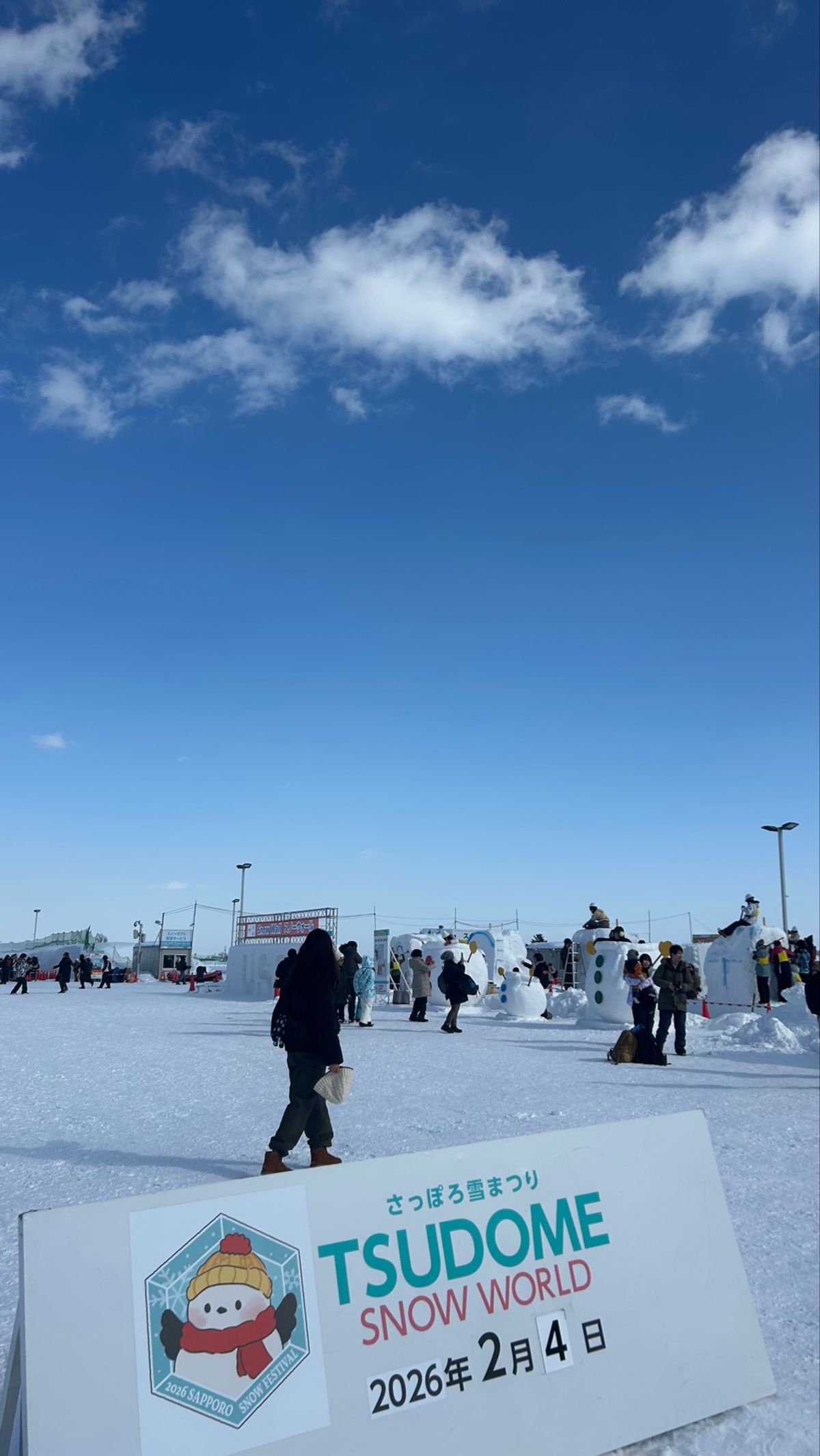 ここからは雪まつり♡
まずは、地下鉄と徒歩でつどーむ会場へ。
ここは、雪像...