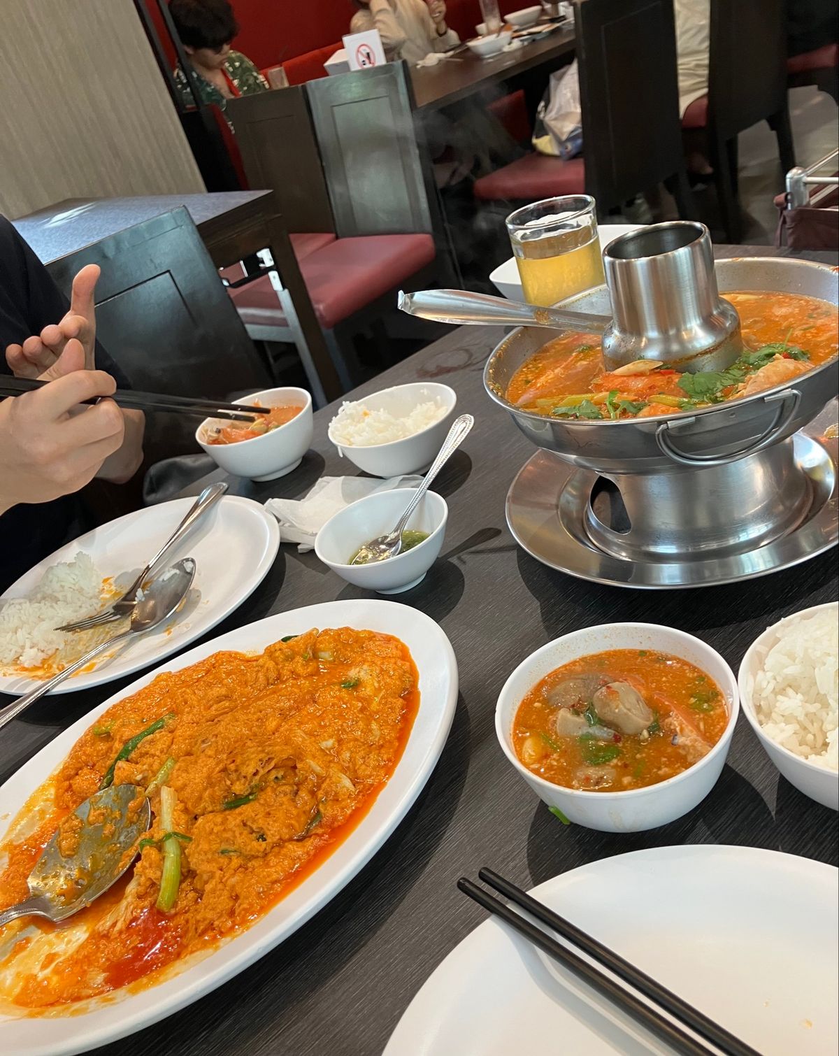 海鮮！ソムタムもトムヤムクンもちょっと辛めだけど、全部とっても美味しかった...