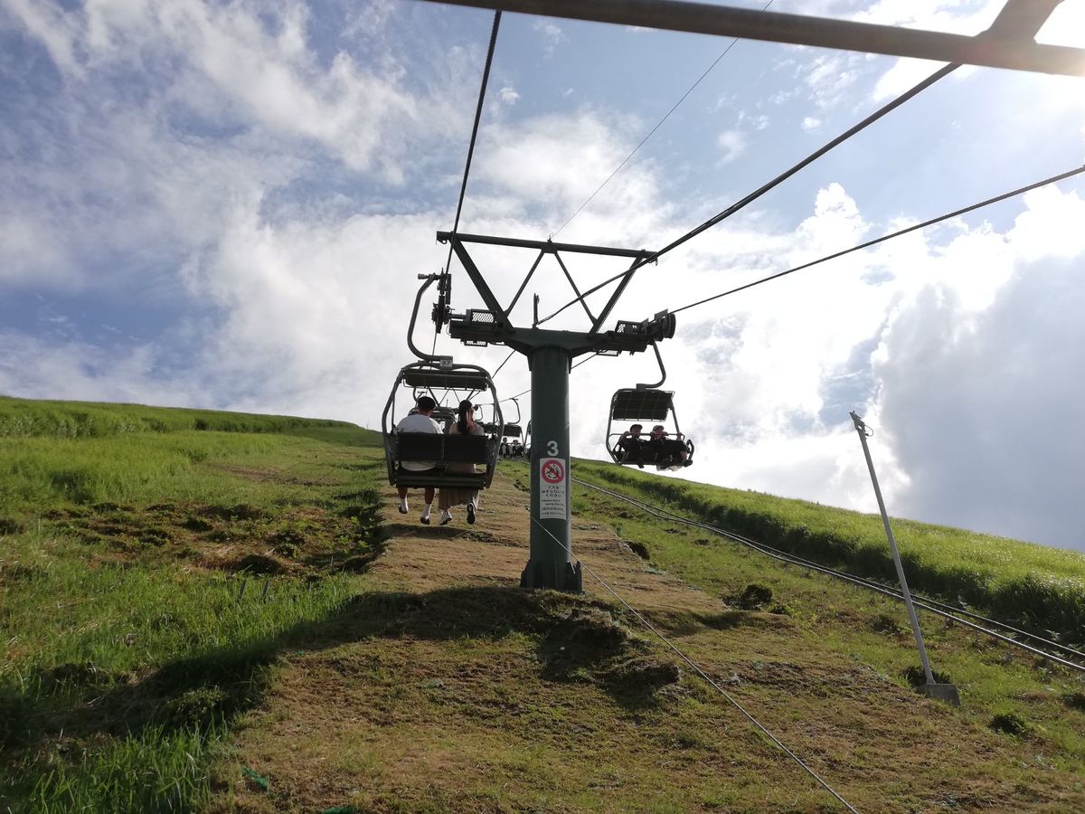 お椀をひっくり返したような、全然木が生えてない変わった山、それが伊豆高原に...