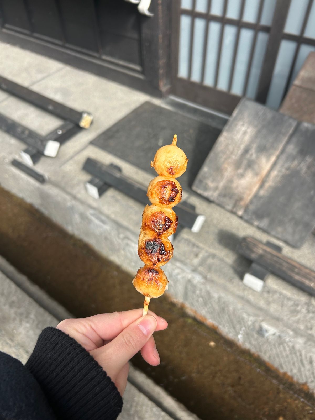 高山に戻って、古い町並みを食べ歩き。
飛騨牛まみれ。
みたらし団子はなんだ...