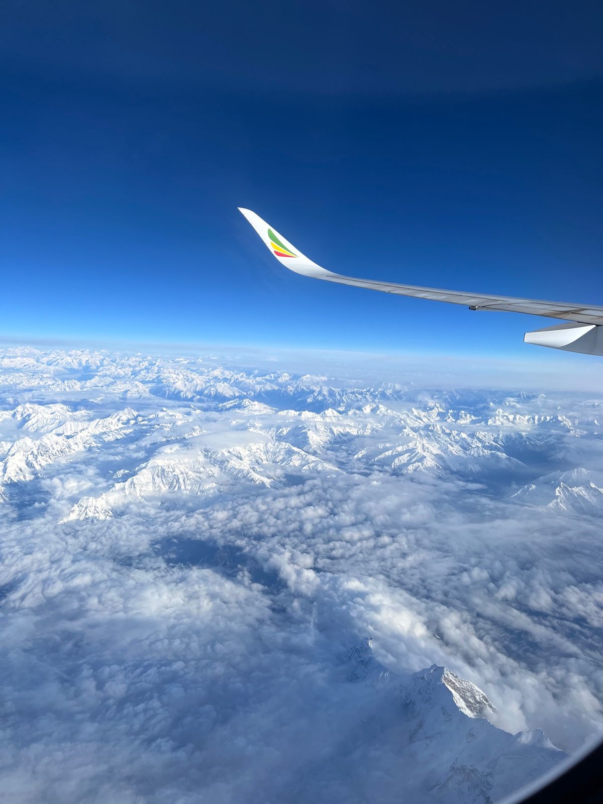 エチオピア航空でパキスタン上空は絶景