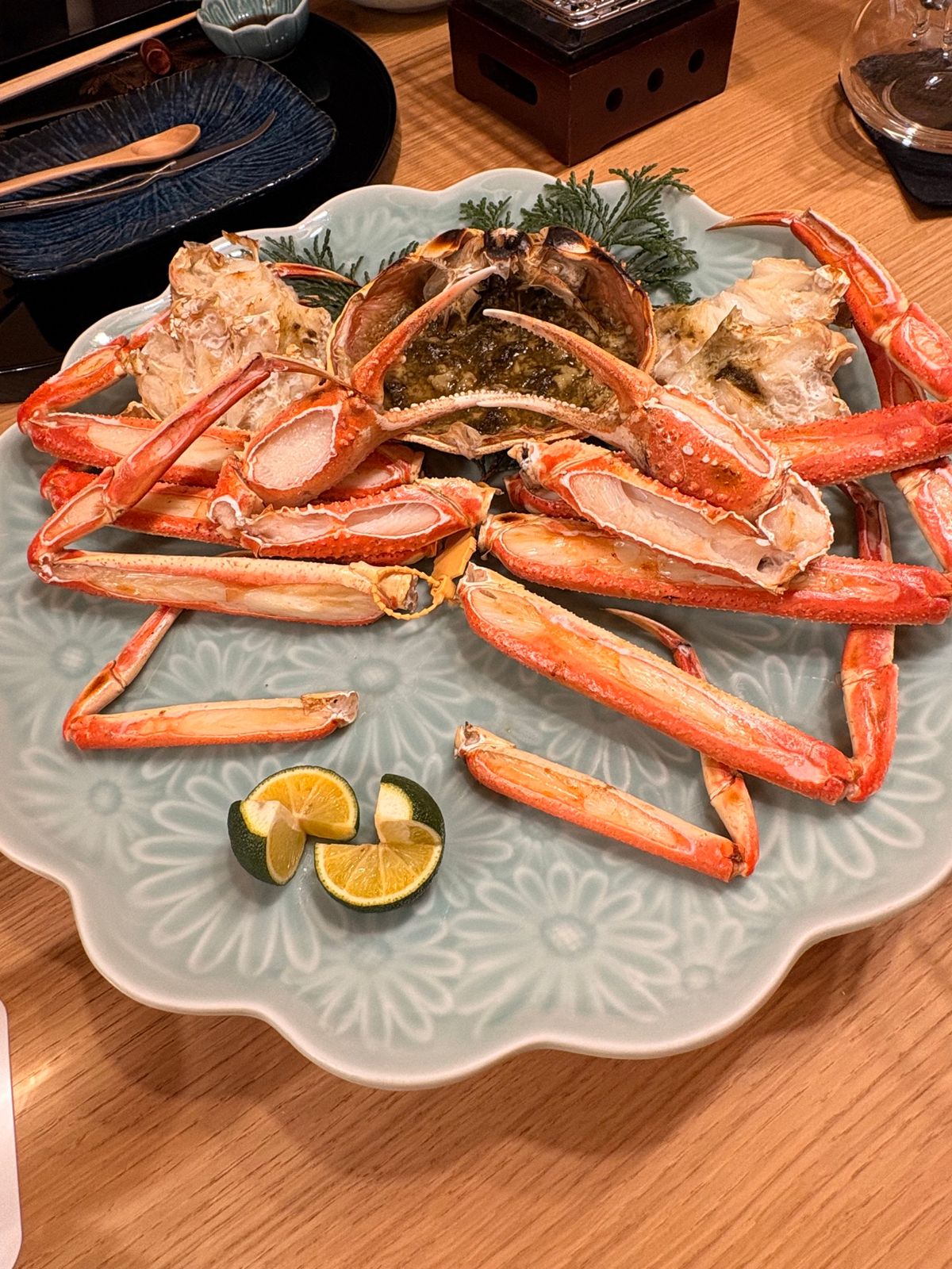 自分で作る♨️温泉卵🥚とお目当ての蟹🦀