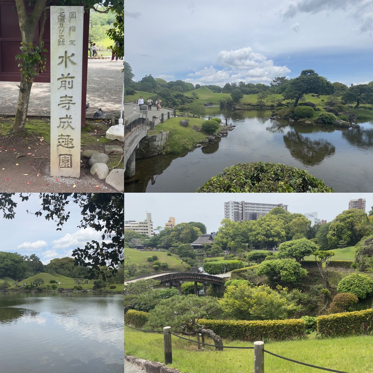 定番の熊本城と水前寺公園に