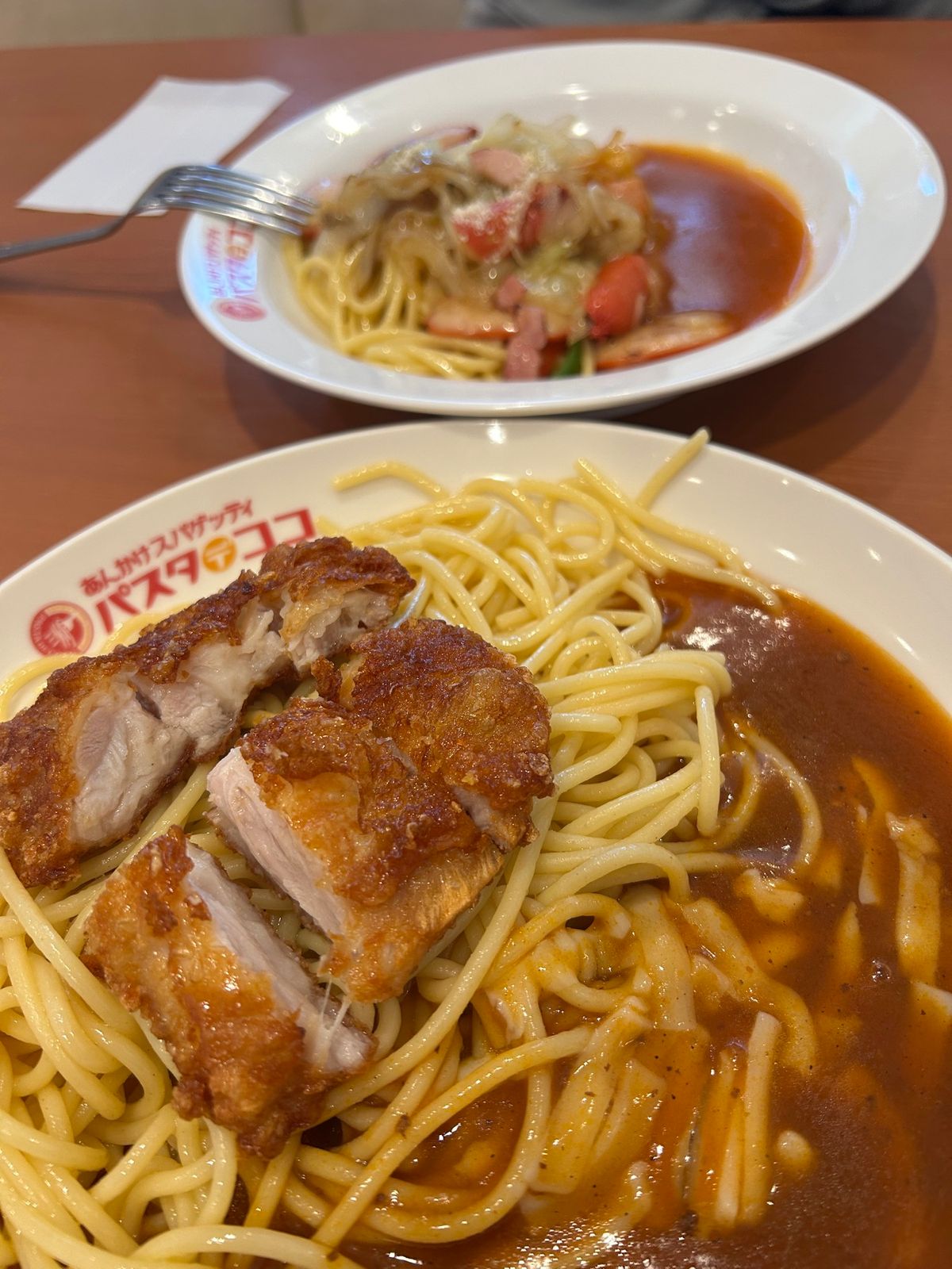 昼ご飯あんかけパスタ