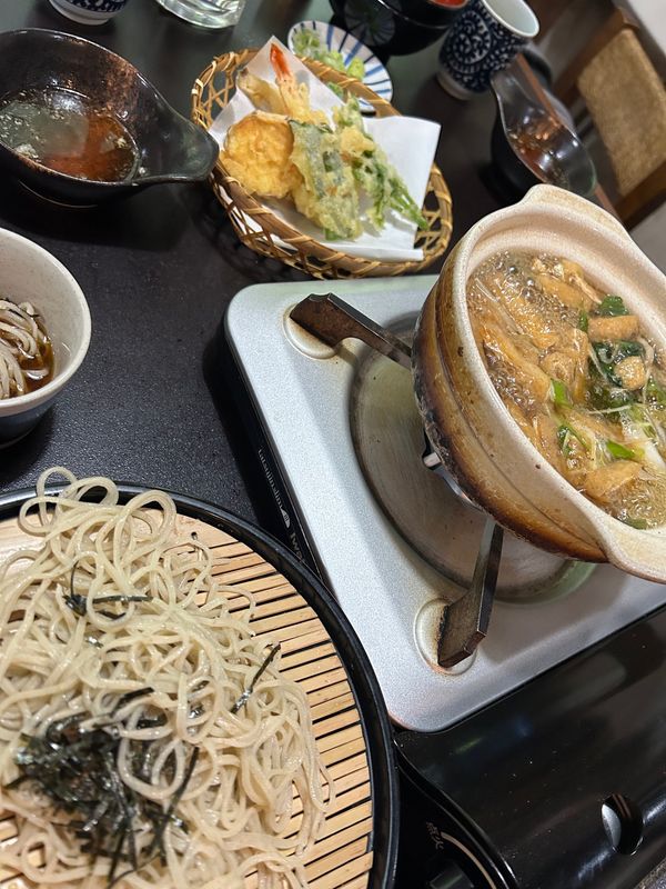 日本・長野県「長野・岐阜の旅」の写真：下山、蕎麦屋