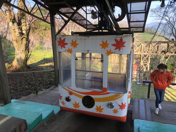 日本・吉野「吉野山世界遺産と紅葉ハイキング」の写真：吉野には日本最古のロープウェイ。昭和一桁...