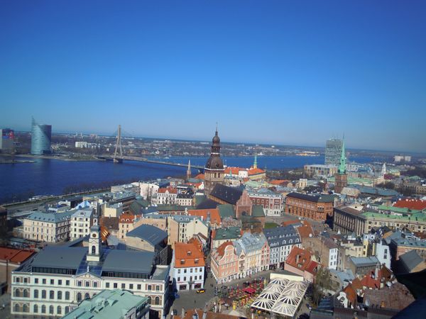 ラトビア・Riga「バルト三国、ラトビア編」の写真：展望台がある教会、ブレーメン？