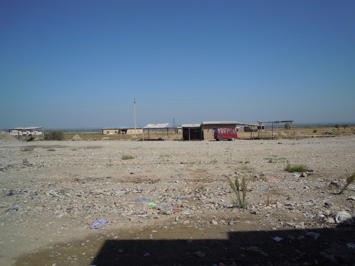 サマルカンドから乗合タクシーで行ったウルグットバザール。曜日が合えばスザ二...