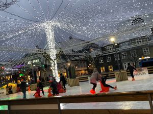 レイキャビクの夜の街をお散歩

街中に野外のスケートリンクがあるところがヨ...