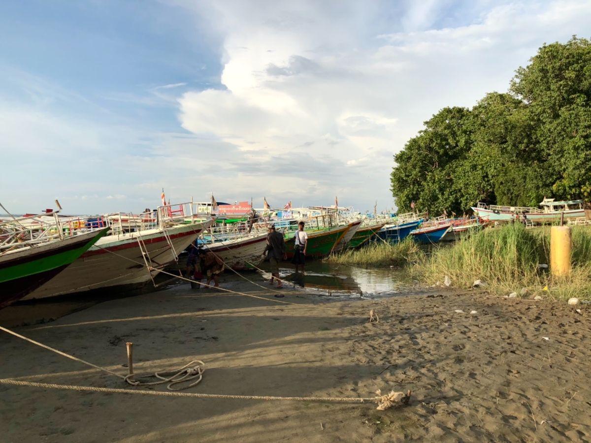 この日はボートから夕陽を見ることに☀️