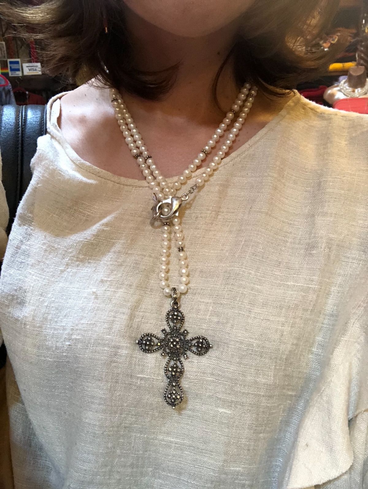 サンミゲルデアジェンデには可愛いショップがたくさん！
店のおじさんが
ロン...