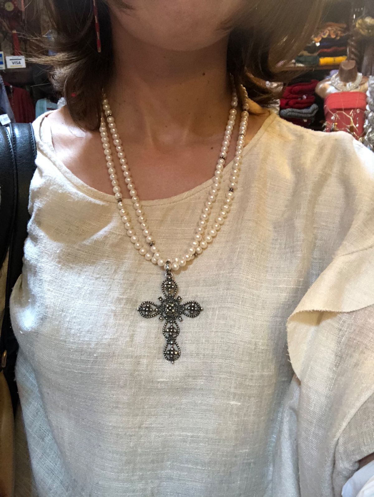 サンミゲルデアジェンデには可愛いショップがたくさん！
店のおじさんが
ロン...