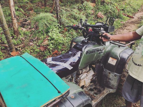 コスタリカ・カルタゴ「動物昆虫自然の宝庫コスタリカ！！」の写真：コルコバードでは
このバイクがタクシー代...