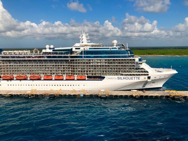 メキシコ・コスタ・マヤ「カリブ海クルーズで周遊！」の写真：隣に泊まってた船はセレブリティという会社...