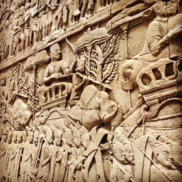 カンボジア・シェムリアップ「遺跡に圧倒された旅」の写真：アンコールワット

レリーフ色々
一つ一...