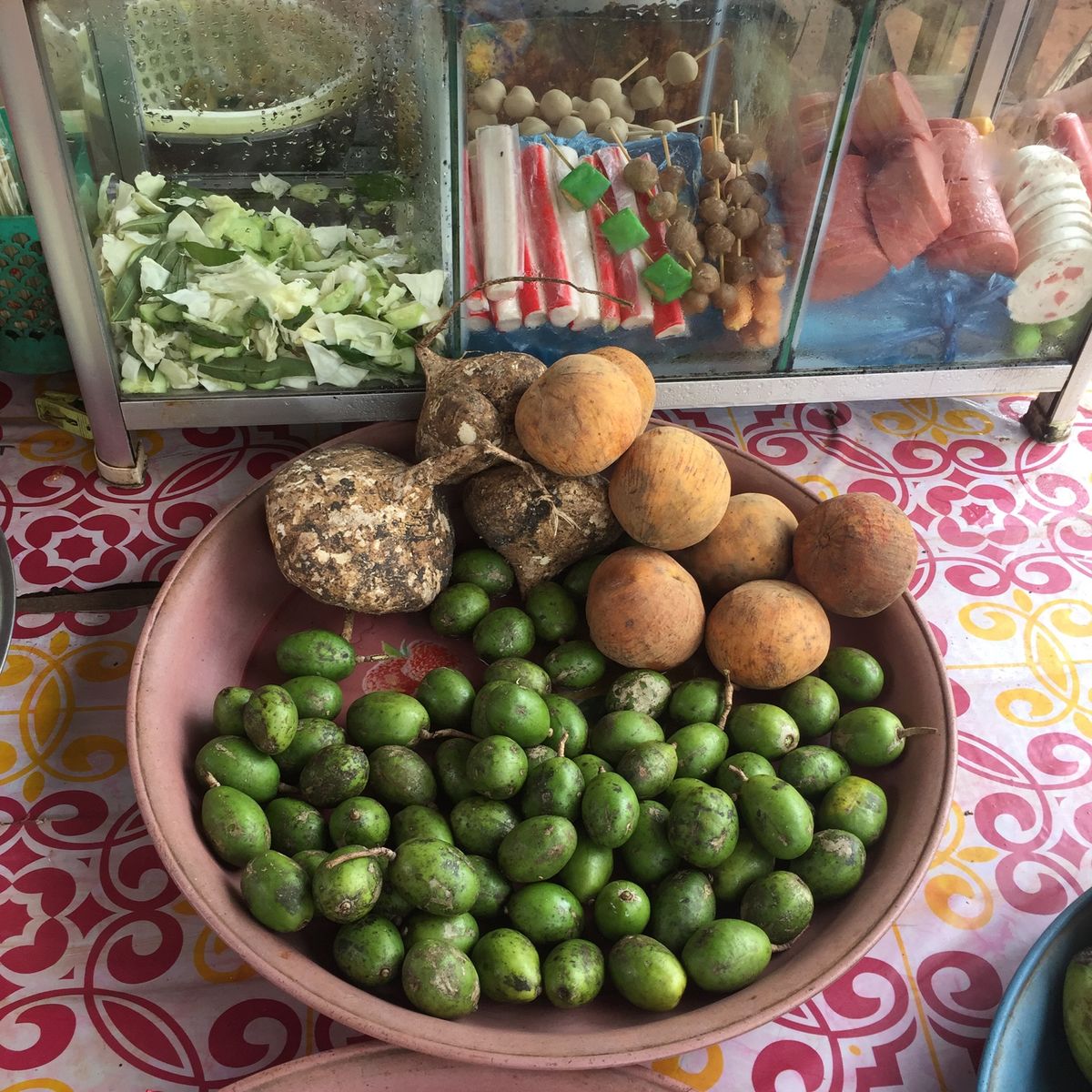 乗馬前に立ち寄った露店