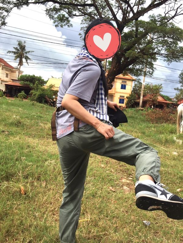 カンボジア・シェムリアップ「遺跡に圧倒された旅」の写真：乗馬後に汗かいて
お漏らししてしまったよ...