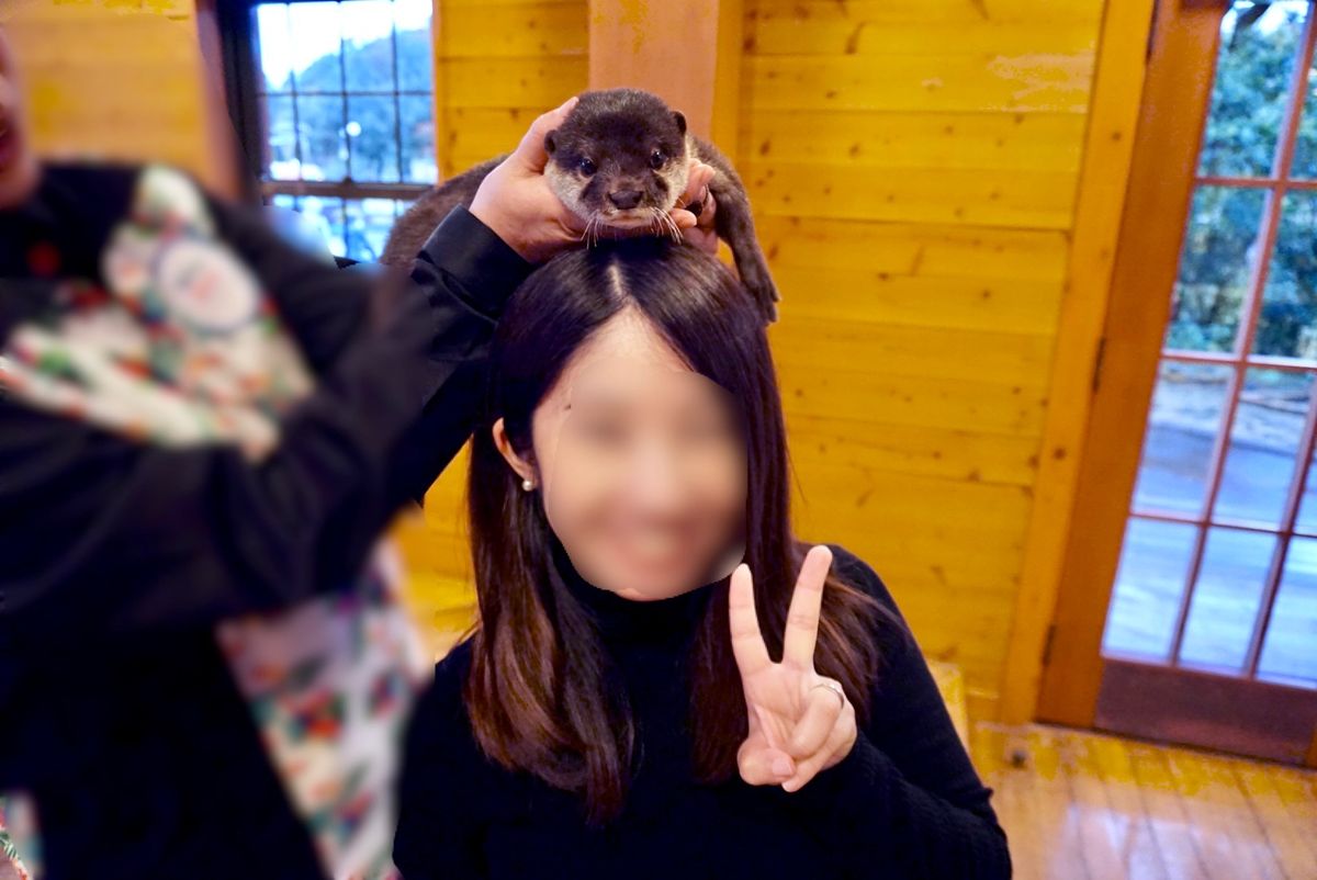 カワウソちゃんと写真が撮れると聞いてこちらの休憩所？に。
クリスマスは過...