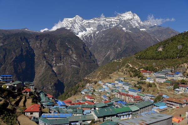 ネパール「ネパール」の写真：ナムチェバザール。
晴れた日中は過ごしやすい。