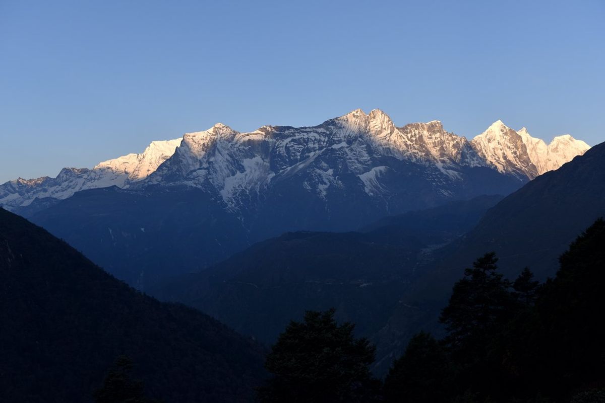 タンボチェ、富士山より高い標高3860メートル。