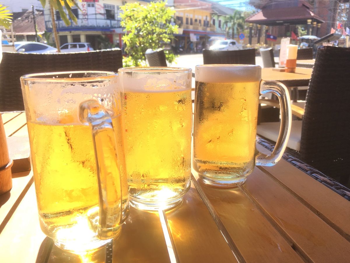 やっと飲めた念願の生ビアラオ。至福〜。