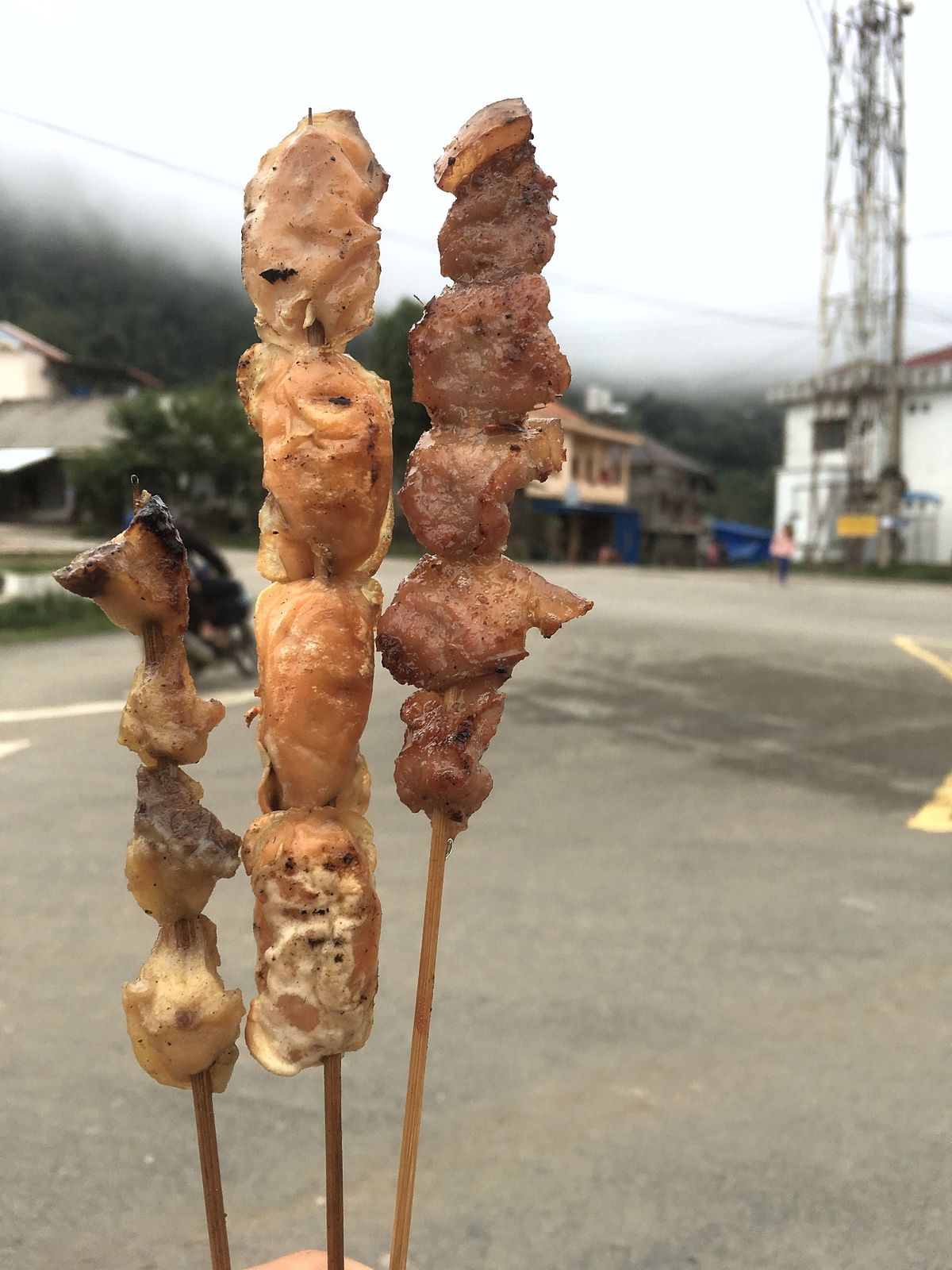 ポンサリー。
市場で買った椎茸をレストランで調理してもらう。ここで数日前に...