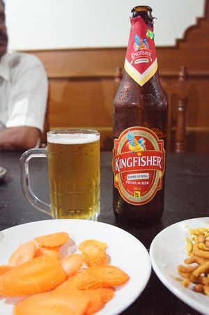 カーニャクマリ(コモリン岬)
ホテルの地下バーにてキングフィッシャービール...