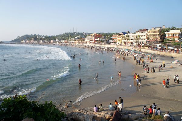 インド「インド」の写真：ケララ州コバラムビーチ