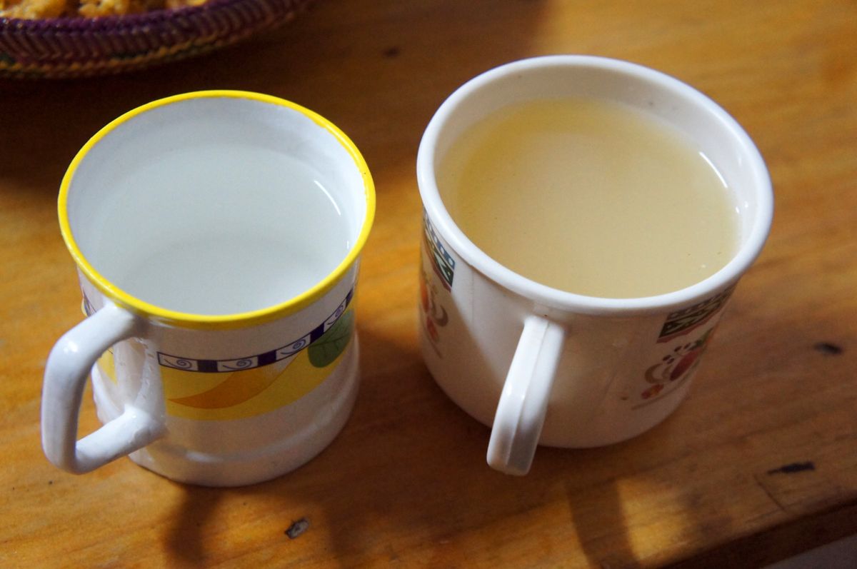 ブムタンで食べた主食類と主ドリンク。