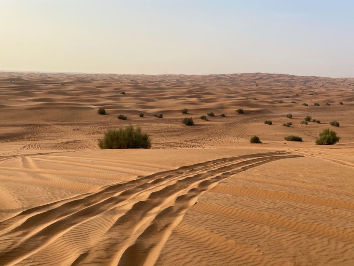砂漠に入る前と出るときは
タイヤの空気を抜いたり入れたりしてた（たぶん）
...