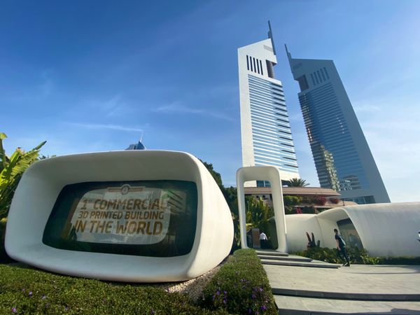 アラブ首長国連邦・ドバイ「新型コロナウイルスの影響で急遽行先変更😂」の写真：3Dプリンターでできたオフィス
かっこい...