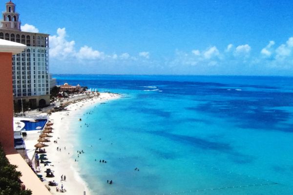 メキシコ「ジンベエザメと泳いだカンクン旅行」の写真：カリブ海は本当にキレイ✨
ジンベイザメを...