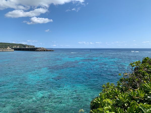 日本「2月　宮古島　1泊2日の弾丸ひとり旅」の写真：イムギャーマリンガーデンの展望台から見た...