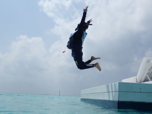 モルディブ「モルディブ」の写真：1️⃣飛び込み
2️⃣ハンモック
3️⃣...