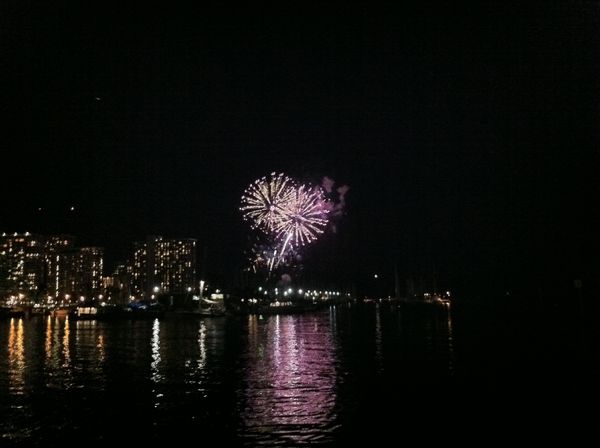 アメリカ(米国)・ホノルル「初ハワイ」の写真：ヒルトンワイキキの花火鑑賞ツアー

当時...